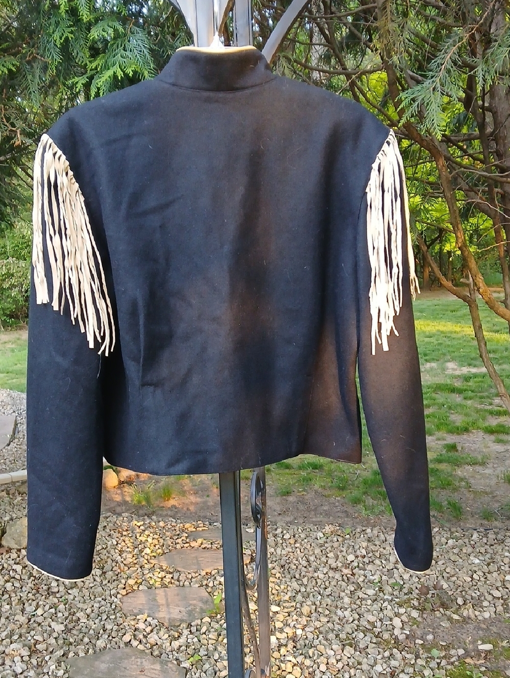 Double-D RanchwearVintage Military Cavalry Fringe Wool Sz L - Picture 8 of 11